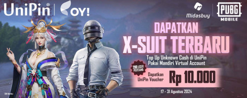Dapatkan X-Suit Terbaru di PUBG Mobile dan Voucher UniPin 10Ribu Setiap Top Up Pakai Mandiri VA!